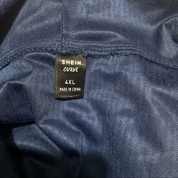Navy Blue Cropped Drop Shoulder Drawstring Corduroy Jacket with Hood NWOT - Picture 14 of 16